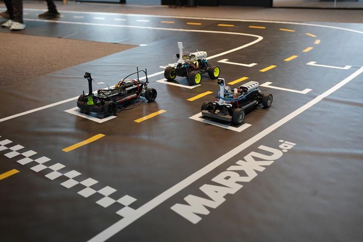 Ready, steady, go! The participants of Finland’s biggest industry event MPD can compete against AI car Markku at Tampere’s TähtiAreena on 4-6 June – if they dare! Photo: Futurice.