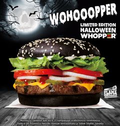 Järkyttävän maukas ja hyytävän herkullinen Halloween WHOPPER® saapuu Suomen BURGER KING® -ravintoloihin 13.10.2017.