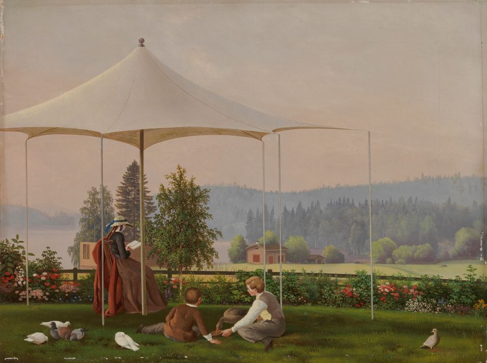 Haminanlahden puutarhassa (n. 1856-57)