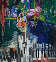 František Kupka: Pianotangenter, Sjö (1909). Nationalgalleriet i Prag. © ADAGP, Paris.