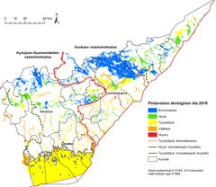 Kaakkois-Suomen vesien ekologinen tila päivitetty kartta vuosi 2020 (1)