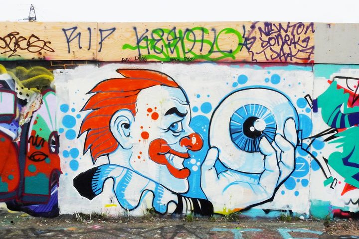 Suvilahden graffitiseinä vuonna 2016, kuva: Helsinki street art office Supafly