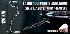TaTU juhlistaa 100-vuotisjuhlaansa 120 km:n Virrat–Tampere-viestiuinnilla.