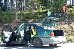 NouHätä!-loppukilpailussa joukkueet mittelivät viime vuonna taitojaan muun muassa liikenneonnettomuusrastilla.