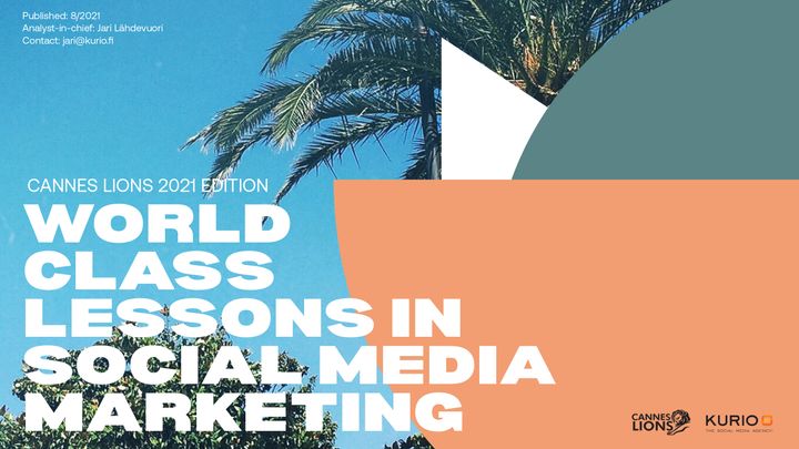 Tutkimuksen uusin painos nyt julki: World-Class Lessons on Social Media Marketing 20/21