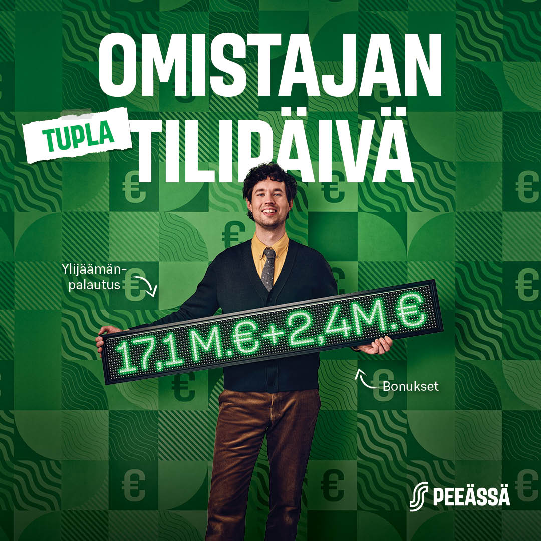 J ttipotti Asiakasomistajille Pee ss Maksaa 17 1 Miljoonaa Euroa 