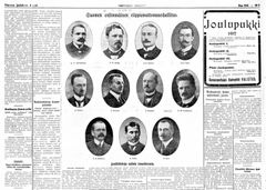 Suomen ensimmäinen hallitus. Tampereen Sanomat 4.12.1917 / digi.kansalliskirjasto.fi