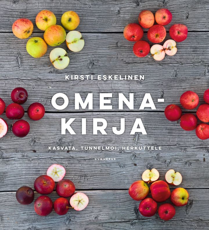 Kirsti Eskelinen: Omenakirja (kansi Jenni Noponen, kannen kuvat Kirsti Eskelinen)