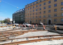 Raitiotien rakentamisesta Runeberginkadulla / Kasin katutyöt