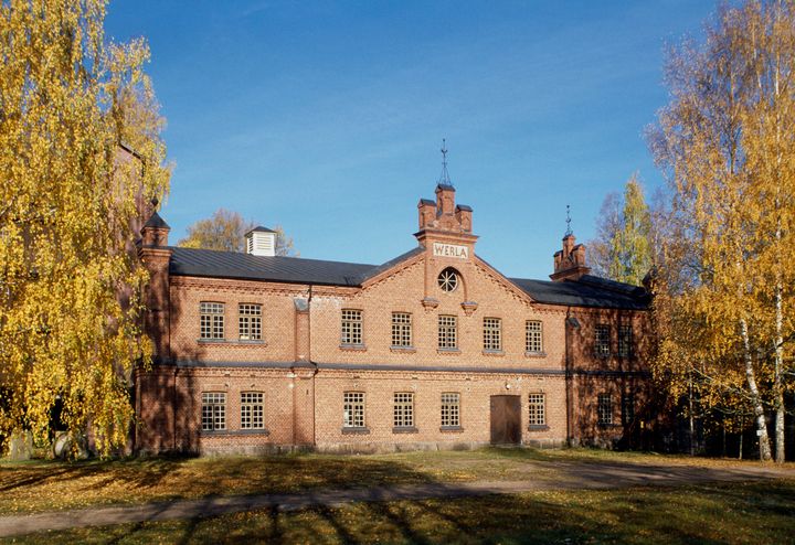 Verla pappfabrik. Foto: Martti Jokinen, Byggnadshistoriska samlingarna, Museiverket.
