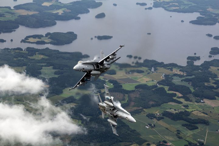 FA-18 Hornet. Kuva: Ilmavoimat / Derek Bower