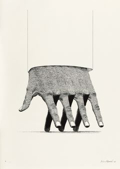 Kimmo Kaivanto: Käsi, 1969, serigrafia, 88 ✕ 63 cm, Sara Hildénin Säätiön kokoelma. Kuva: Sara Hildénin taidemuseo / Jussi Koivunen