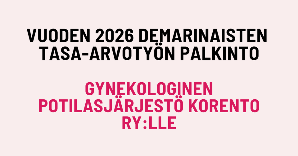Tasa-arvo työn palkinnon saaja 2026 wordpress.png