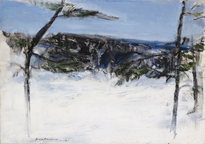 Aimo Kanerva: Vinterlandskap, Otalampi, 1951–1952. Finland’s Nationalgalleri / Konstmuseet Ateneum. Bild: Finland’s Nationalgalleri / Hannu Pakarinen