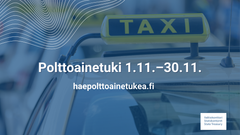 Polttoainetuen hakuaika päättyy 30.11. klo 16.15.