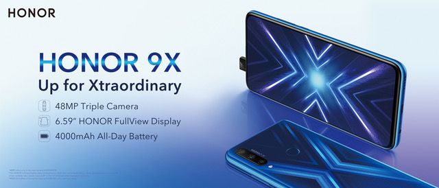 HONOR 9X -puhelimen ennakkomyynti alkaa 11. marraskuuta.