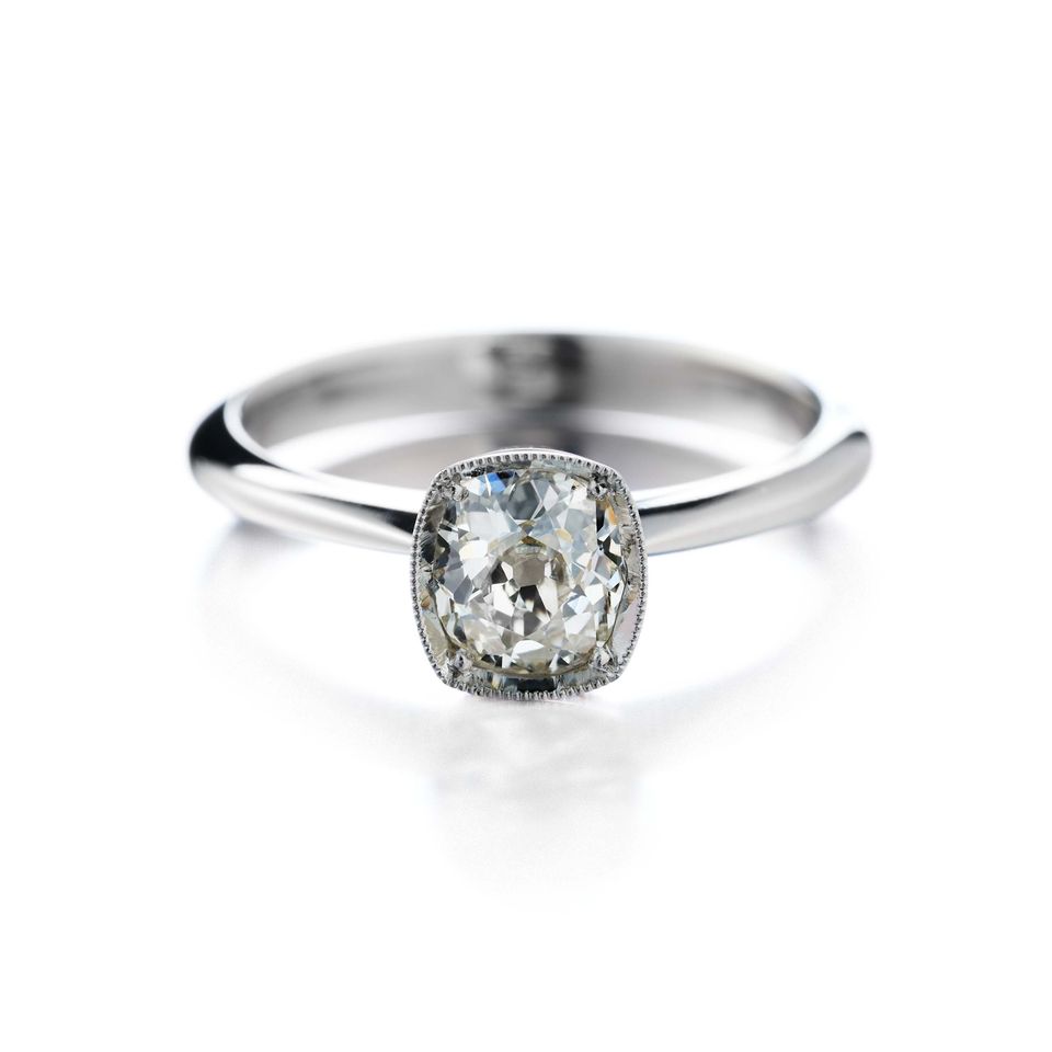 Platinasormus vintage-timantilla