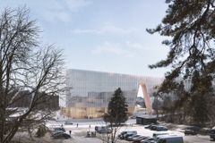 Havainnekuva Helsinki Garden -hankkeesta. Näkymä Keskuspuiston suunnasta pohjoisesta. Kuva: Arkkitehtuuritoimisto B & M Oy