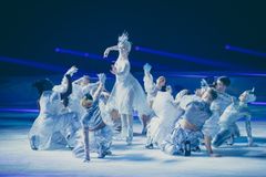 Lumikuningatar-jääbalettia esitettiin Tampereen Nokia Arenalla viiden näytöksen verran 30.12.2022–1.1.2023. Kuva: Miikka Varila