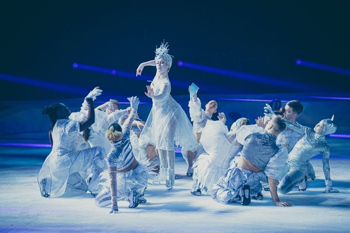 Lumikuningatar-jääbalettia esitettiin Tampereen Nokia Arenalla viiden näytöksen verran 30.12.2022–1.1.2023. Kuva: Miikka Varila