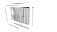 Tiivi Kristalli -ikkunoiden puukarmissa ja sisäpuitteissa on sormiliitokset. Ulkopuitteiden, alumiiniverhouksen ja naulattoman listoituksen nurkissa on siistit ja kestävät jiiriliitokset. Uusi ikkunamallisto on markkinoiden kärkeä myös energiatehokkuudeltaan: Kristalli täyttää sekä remonttikohteiden että uusien passiivitalojen vaatimukset.