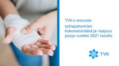 Työtapaturmien kokonaismäärä ja taajuus pysyvät tänä vuonna viime vuoden tasolla