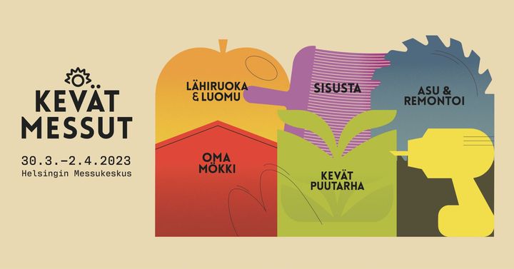 Suomen suurin puutarhanhoidon, rakentamisen, remontoinnin ja piensisustamisen tapahtumakokonaisuus Kevätmessut juhlistaa kevätkauden alkua Helsingin Messukeskuksessa 30.3.–2.4.2023.