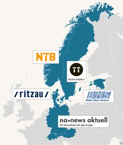 STT tekee yhteistyötä useiden eurooppalaisten uutistoimistojen kanssa. Kuvan lähde: STT:n grafiikkatoimitus.