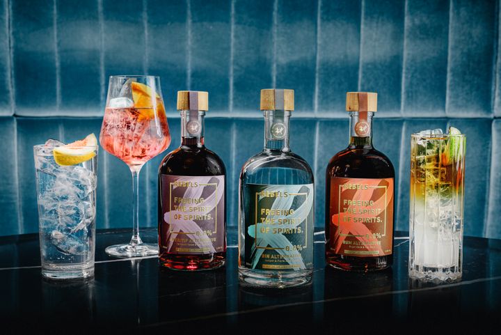 REBELS 0.0% Gin, Rum & Aperitif Alternatives. Fotograph: ONDREJ KOLACEK