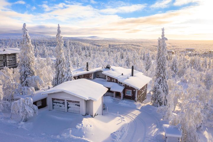 Vuokramökki Saariselällä. Kuva: Lomarengas Oy.