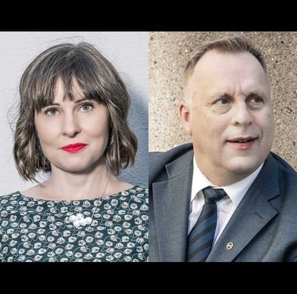 Johtava veroasiantuntija Emmiliina Kujanpää ja oikeustieteen professori Juha Raitio ovat kirjoittaneet EVA Analyysin Hiekkaa rattaissa. Kuva: Karoliina Paavilainen / EVA