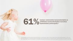 61 % kyselyyn vastanneista kansanedustajista ja poliittisista taustavaikuttajista kannattaa lapsikohtaisia perhevapaita.