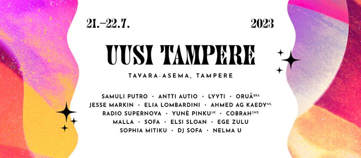 Viidennettä kertaa järjestettävä Uusi Tampere -festivaali on saanut uuden kodin kaupungin keskustasta Tavara-asemalta.