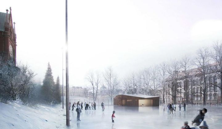 Johanneksenpuiston huoltorakennuksen alustava suunnitelma, Huttunen-Lipasti Arkkitehdit