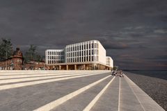 Katajanokan Laituri. Havainnekuva: Anttinen Oiva Arkkitehdit