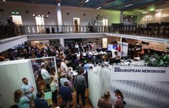 Opening of the European Newsroom (enr) in Brussels, a joint project of 18 European news agencies. / Editorial use of this picture is free of charge. Please quote the source: "obs/dpa Deutsche Presse-Agentur GmbH/Christian Charisius"