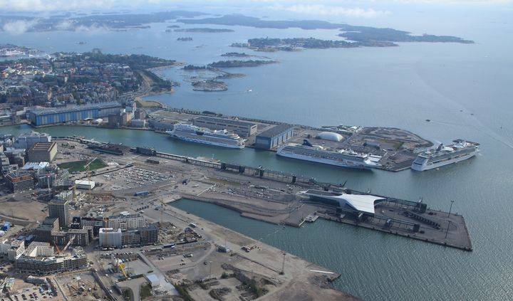 Hernesaari Jätkäsaaren suunnasta kesällä 2019. Kuva: Helsingin kaupunki