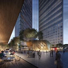 Havainnekuva YIT:n Trigoni-ehdotuksesta Helsinki High-rise -kilpailuun. Kuva: YIT yhteistyössä Arkkitehtitoimisto Lahdelma & Mahlamäki Oy:n kanssa.