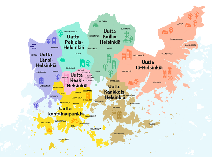 Iltojen aluejako Leena Junnila, Helsingin kaupunki