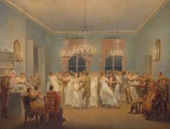 Alexander Lauréus: Tanssiaiset | Dansgille, 1814, öljy kankaalle | olja på duk, 51 ✕ 66,5 cm. Kuva | foto: Jean-Baptiste Béranger