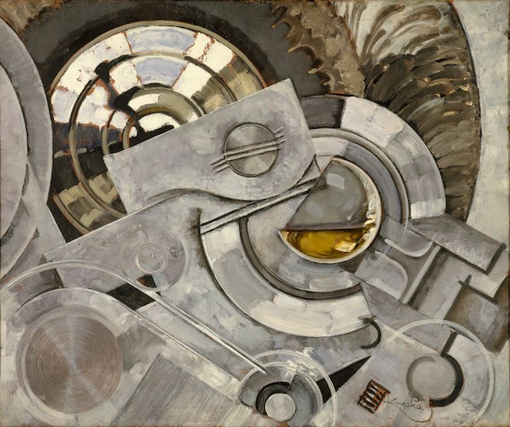 František Kupka: Teräs juo II (1927–1928). Centre Pompidou, Musée national d'art moderne / Centre de création industrielle, Paris, talletus, Marseille, musée Cantini. © ADAGP, Paris. Kuva: © Centre Pompidou, MNAM-CCI, Dist. RMN-Grand Palais / image Centre Pompidou.