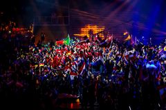 Internationalism är en viktig del av yrkesutbildningen. Öppningsceremonin för yrkesskicklighetstävlingen EuroSkills Budapest 2018 på bilden Bild: WorldSkills Europe