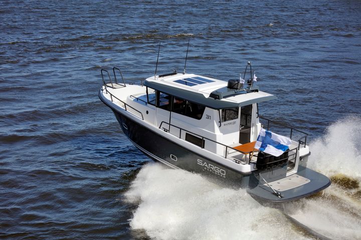 Walk-around “SUVs of the Sea” from traditional Ostrobothnian boat builders have generated an international trend. The models present at the show include the Sargo 31 Explorer.