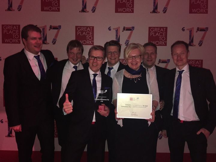 Pohjola Rakennus menestyi jälleen Great Place to Work –kyselyssä saavuttaen sijan 18 Suomen parhaiden keskisuurten yritysten joukossa.