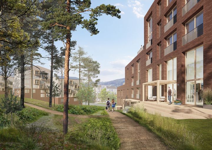 Malminkartanon keskiosaan suunnitellaan uutta rakentamista. Ratkaisua haetaan suunnittelukilpailun kautta. Kuvassa kilpailuehdotus ”Kylämäki”.