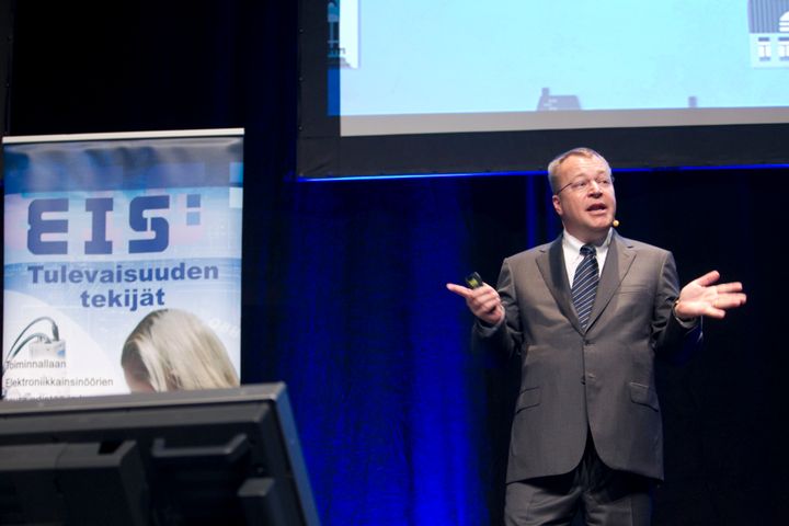 Viimeksi, vuonna 2011, Helsingin Messukeskuksessa järjestetyn ECT Forumin pääpuhujana oli Nokian Stephen Elop. Kuva Markku Ojala.