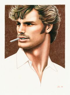 Nimetön, 1980, pastelli paperille.© Tom of Finland Foundation Inc.