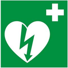 Du känner igen en defibrillator (hjärtstartare) på den internationella grönvita symbolen. Hjärtstartare för allmänt bruk finns exempelvis på köpcentra och arbetsplatser samt i andra offentliga lokaler.