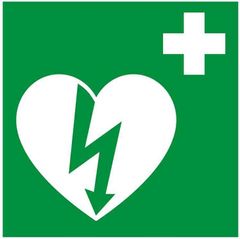 Du känner igen en defibrillator (hjärtstartare) på den internationella grönvita symbolen. Hjärtstartare för allmänt bruk finns exempelvis på köpcentra och arbetsplatser samt i andra offentliga lokaler.