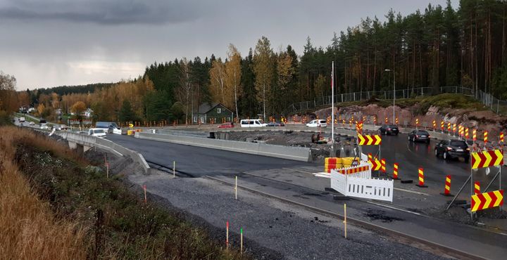 Satteenmäen alikulun rakennustyömaa